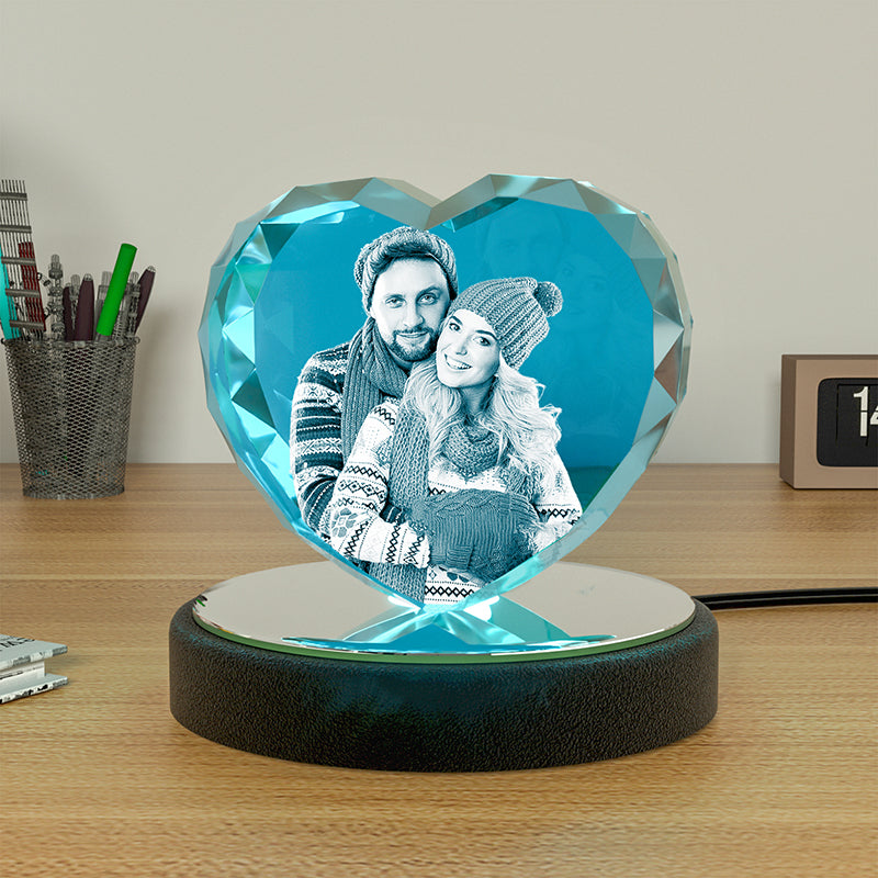LED light base for 3D crystal photo cube, 7 colors upgrade